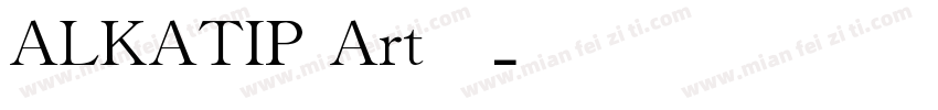 ALKATIP Art 语字体转换